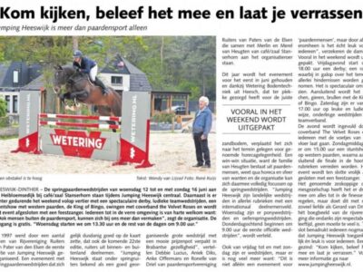 Jumping Heeswijk is meer dan paardensport alleen